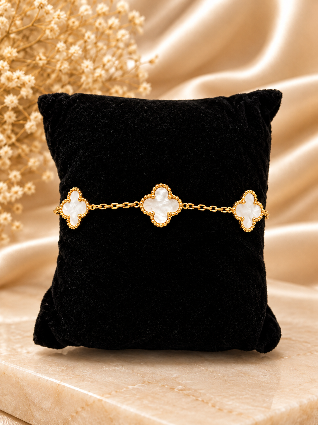 Gold-Tone Clover Chain Bracelet