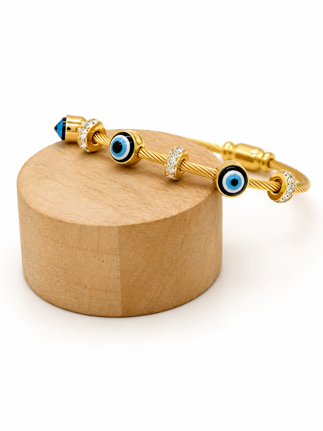Golden Evil Eye Charm Bracelet