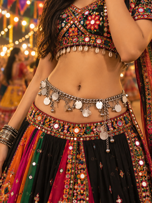 Silver Coin Layered Waist Chain