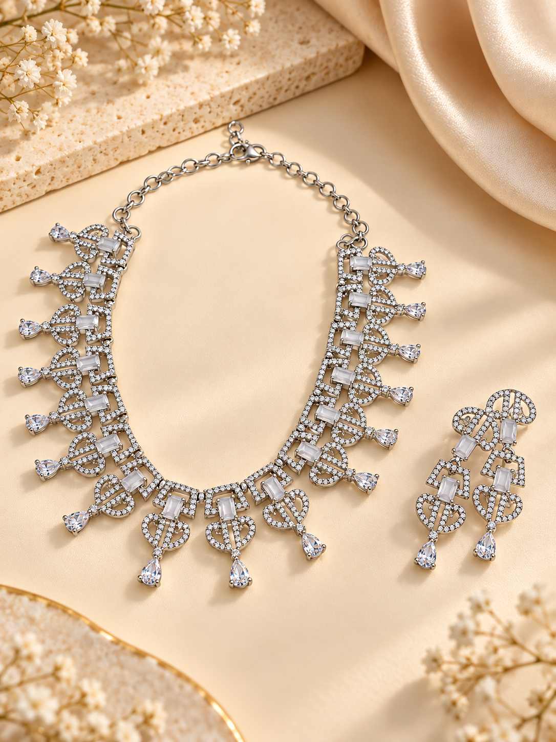 Celestial Luxe American Diamond Necklace Set