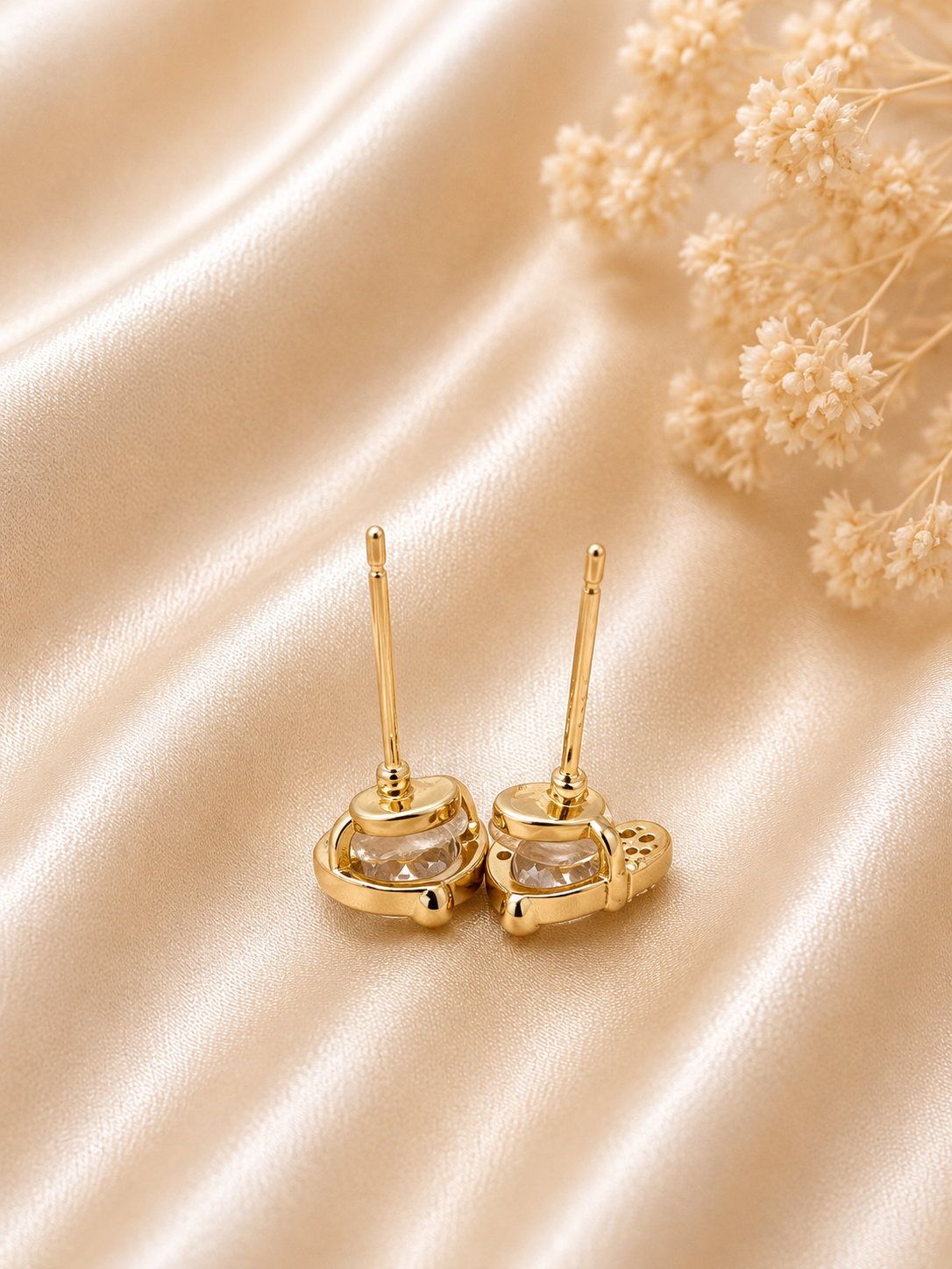 Crystal Heart Studs