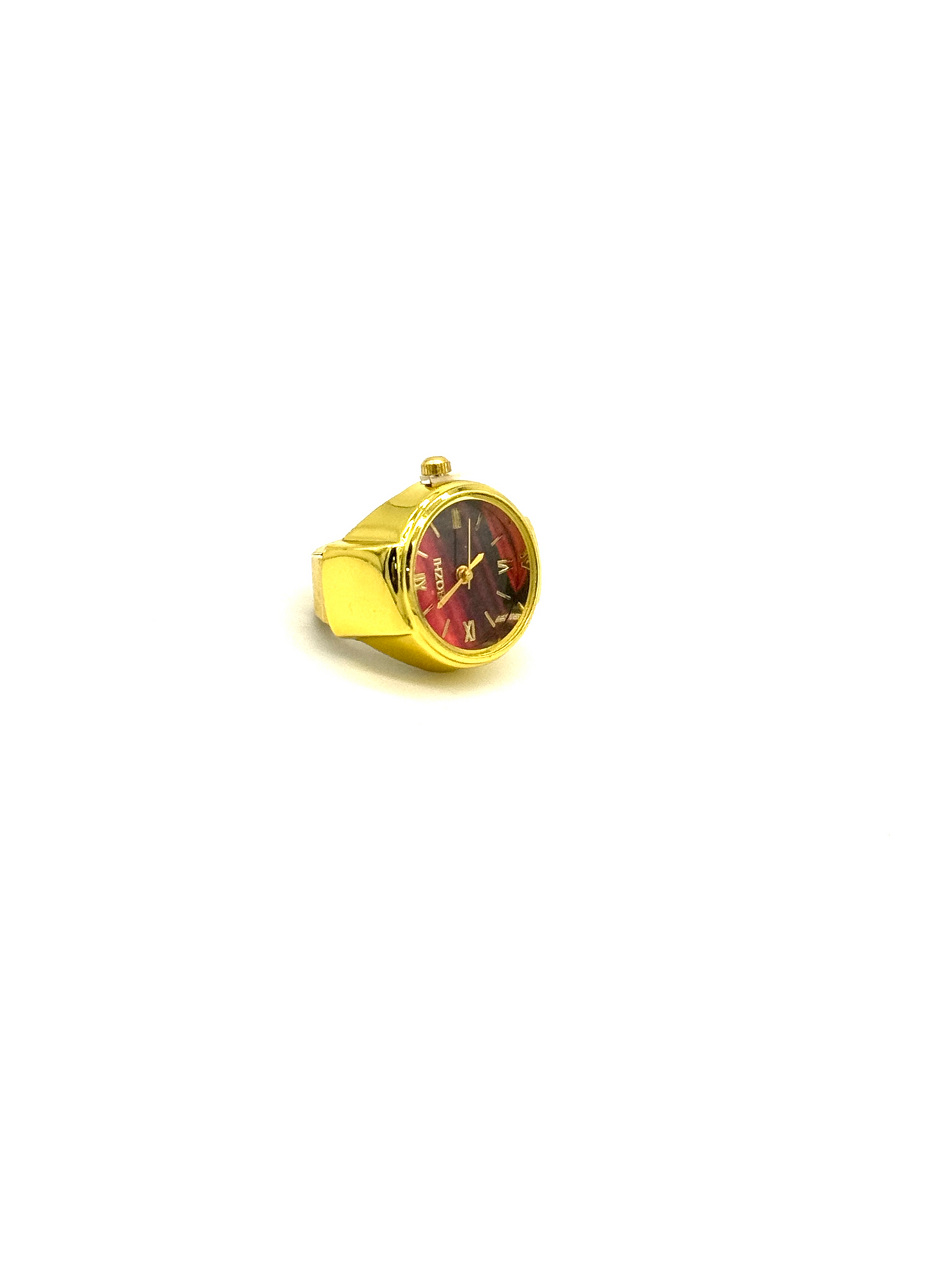 Golden + Red Finger Watch