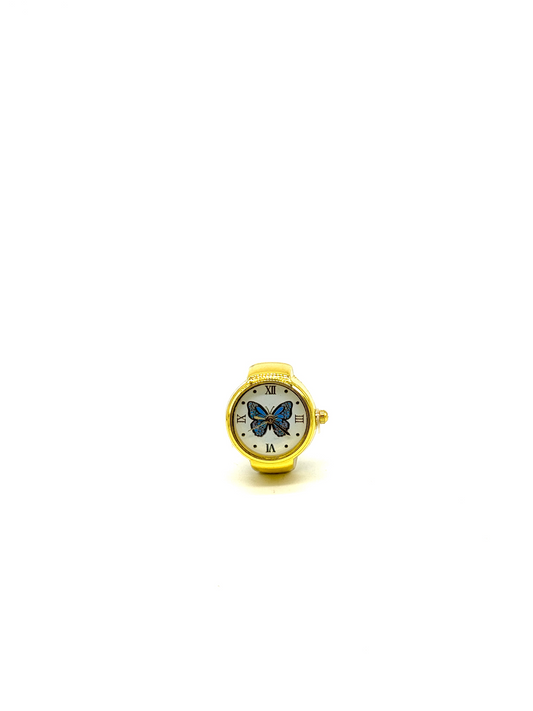 Golden + White Finger Watch