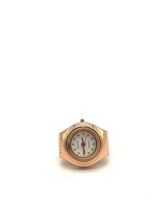 RoseGold+ White Finger Watch