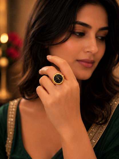 Golden + Blue Finger Watch
