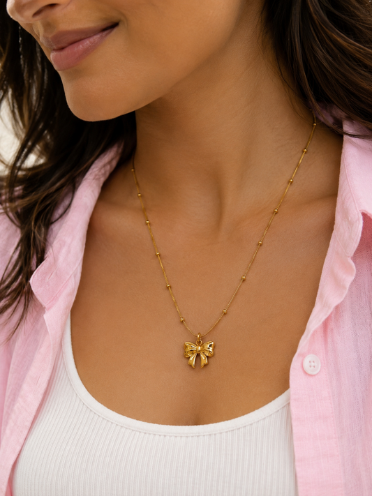 Golden Flutter Butterfly Necklace
