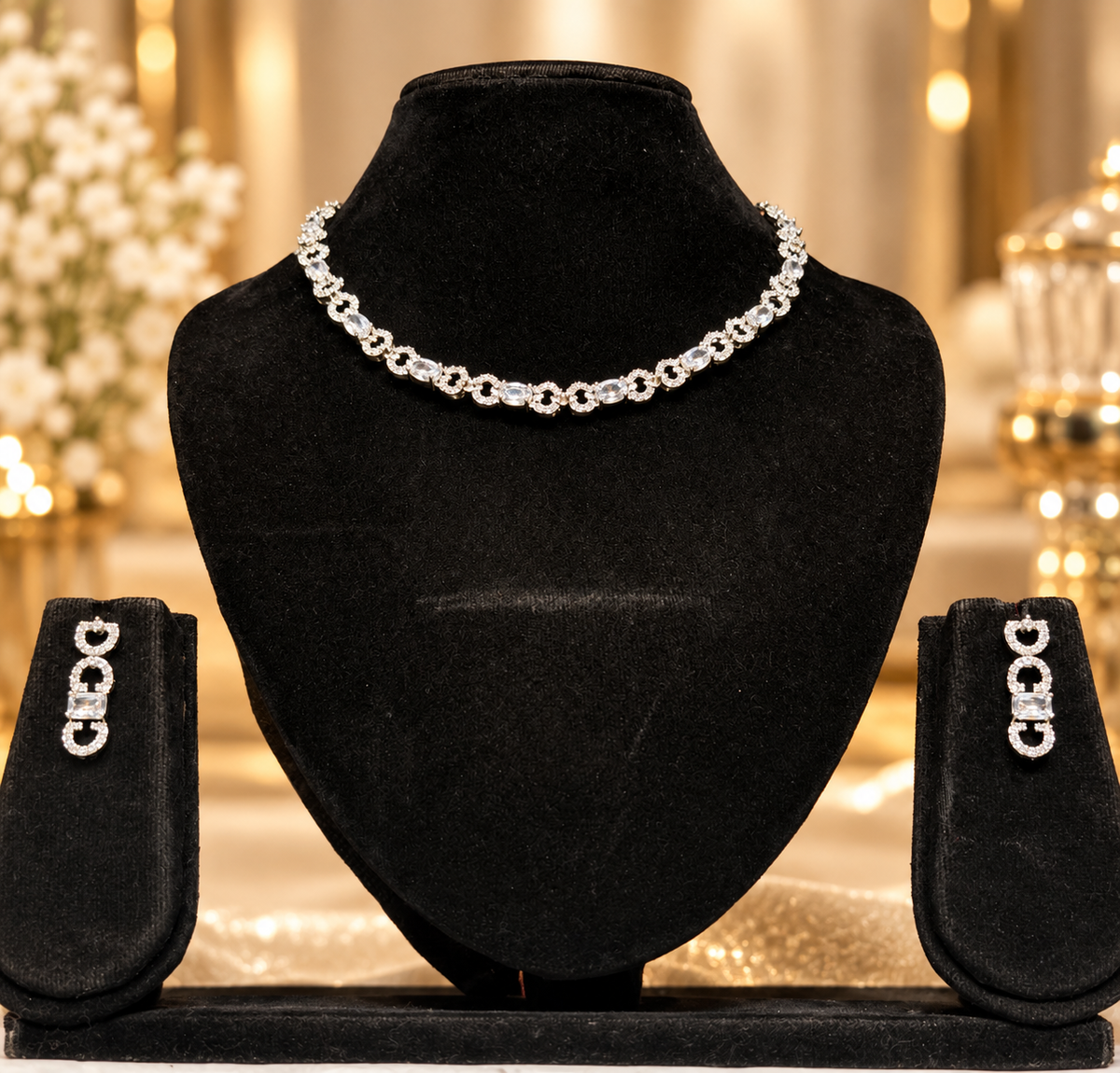 Aurelia Triple Heart AD Necklace Set