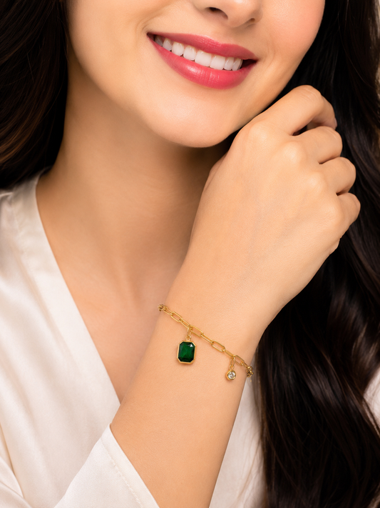 Verdelune Emerald Link Bracelet