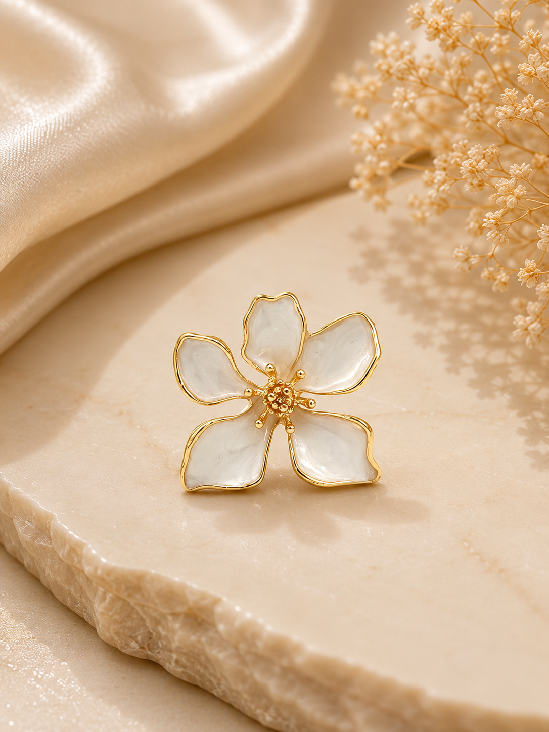 Ivory Orchid Ring