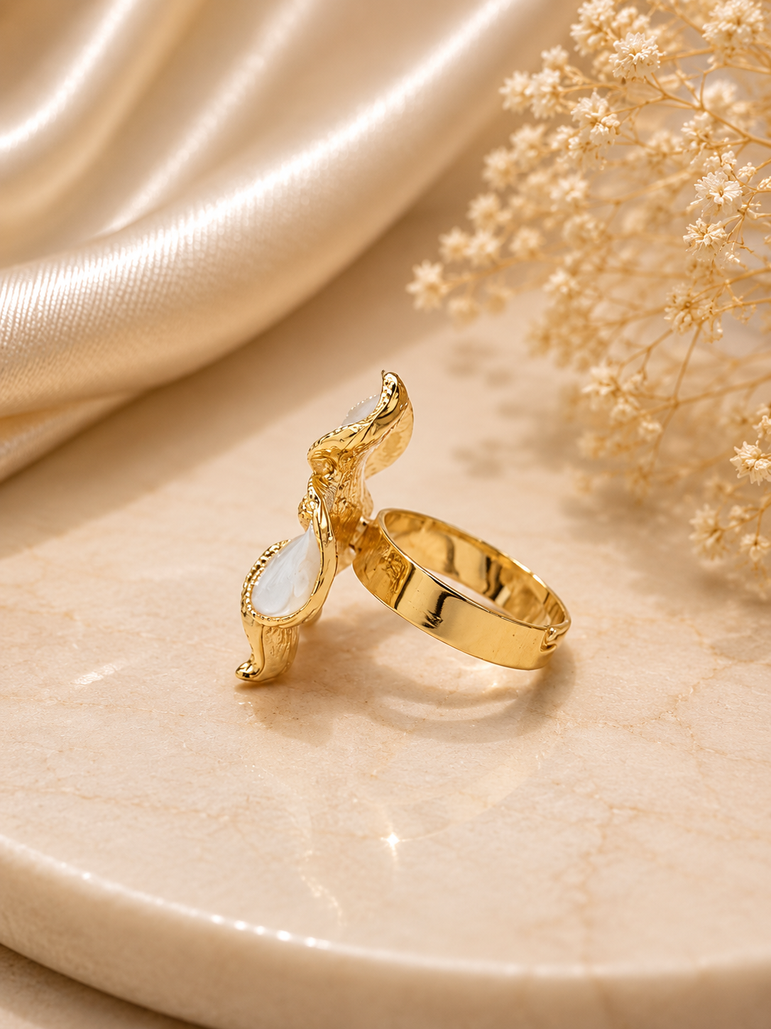 Ivory Orchid Ring
