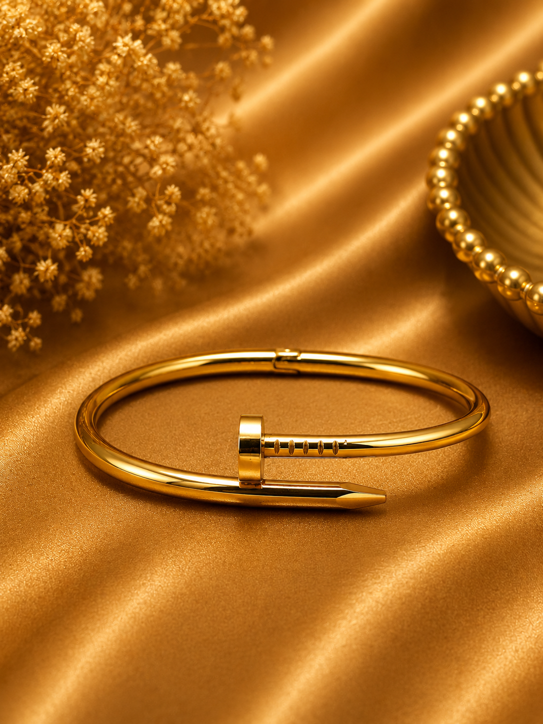 golden  nail bracelet