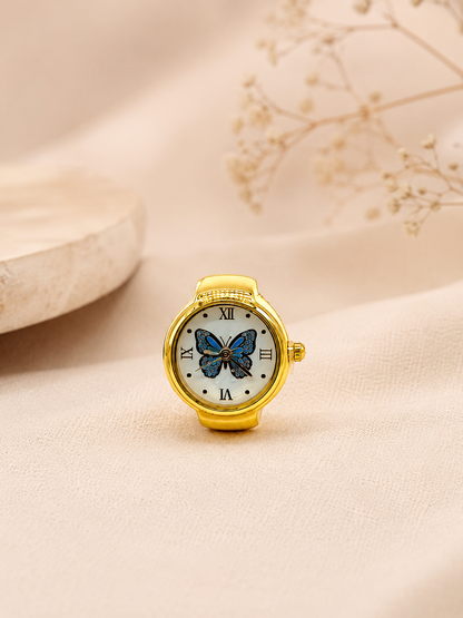 Golden + Blue Finger Watch