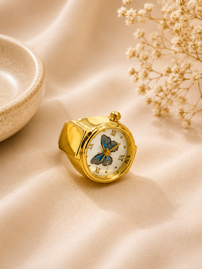 Golden + Blue Finger Watch