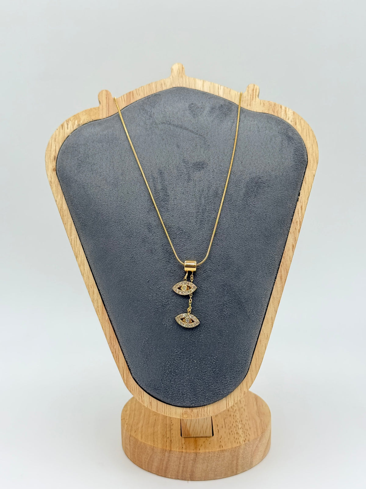 Double Eye Lariat Necklace