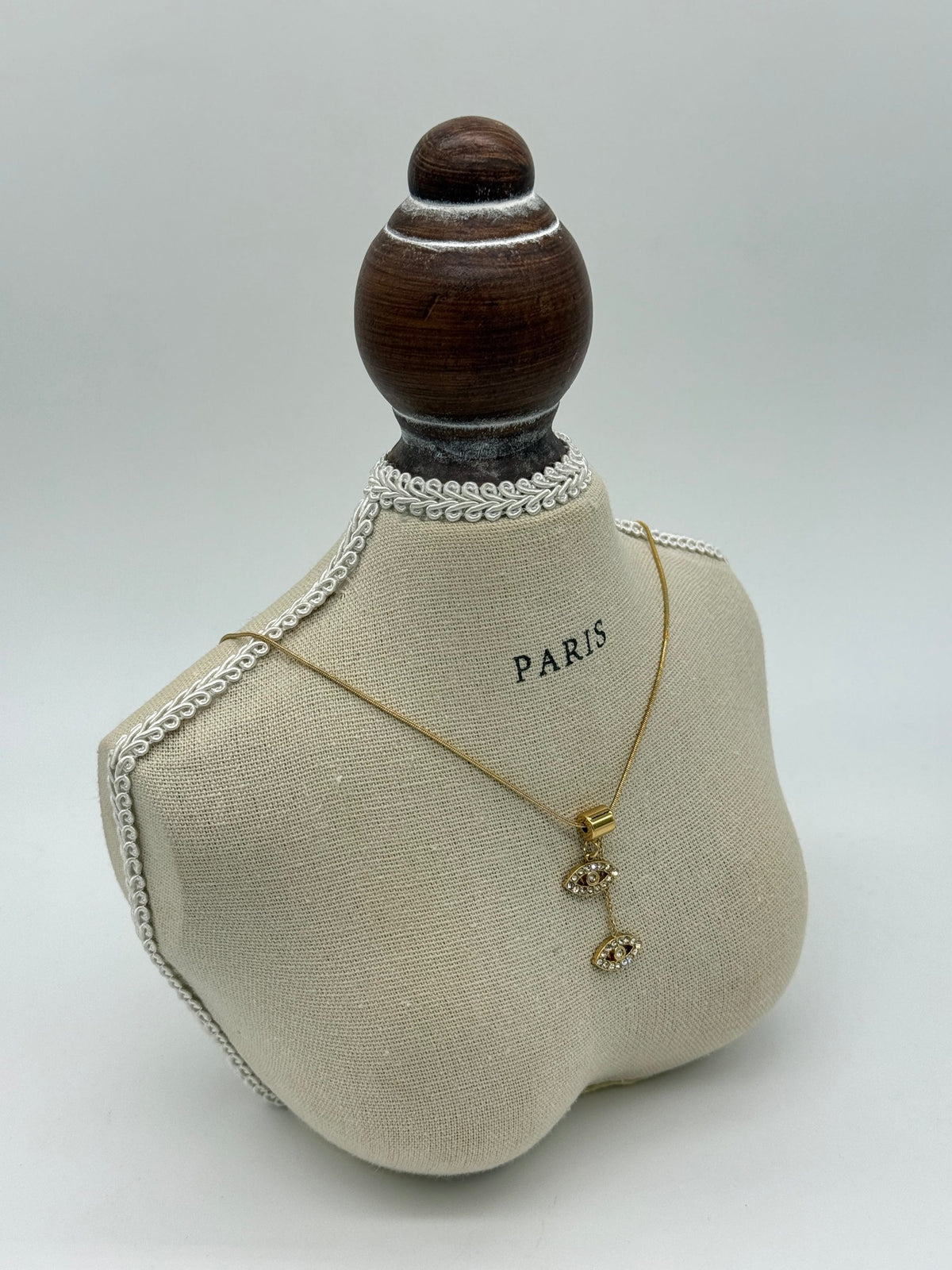 Double Eye Lariat Necklace