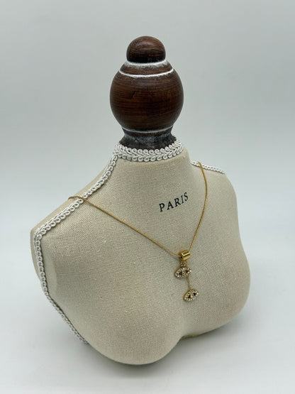 Double Eye Lariat Necklace