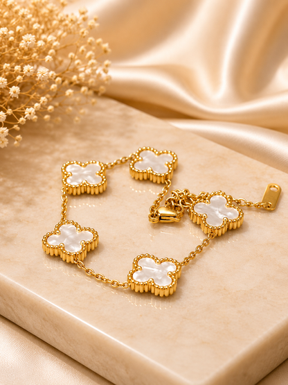 Gold-Tone Clover Chain Bracelet