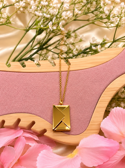 Golden Geometric Bar Pendant Necklace
