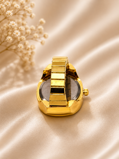 Golden + Beige Finger Watch