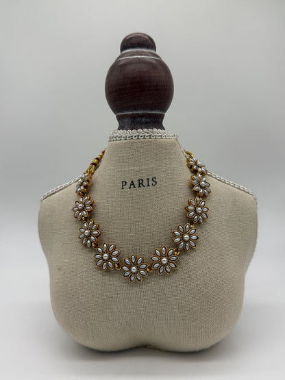 Floral Kundan Necklace Set