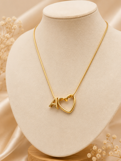 Alphabet Heart Pendant Necklace