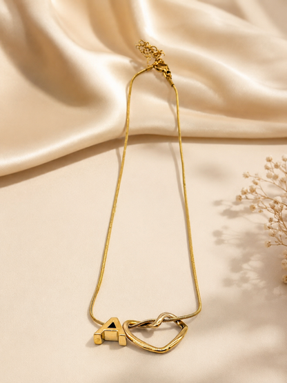Alphabet Heart Pendant Necklace