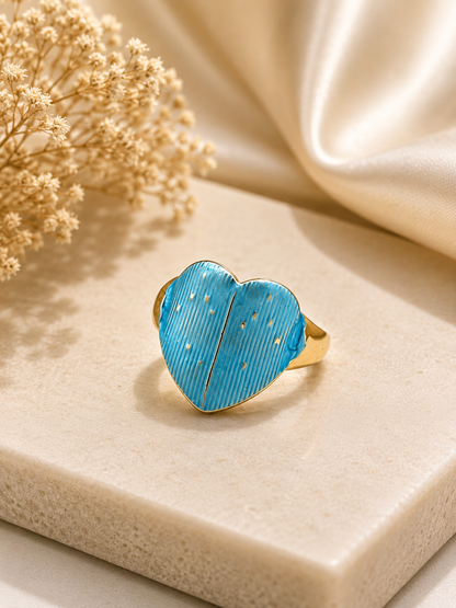 Blue Heart Ring
