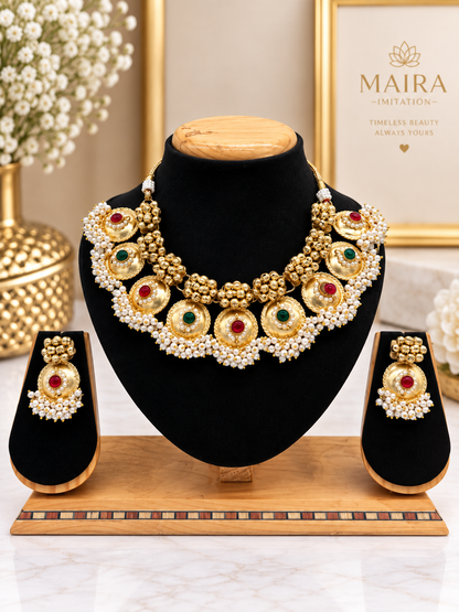 Royal Kundan Peacock Necklace Set