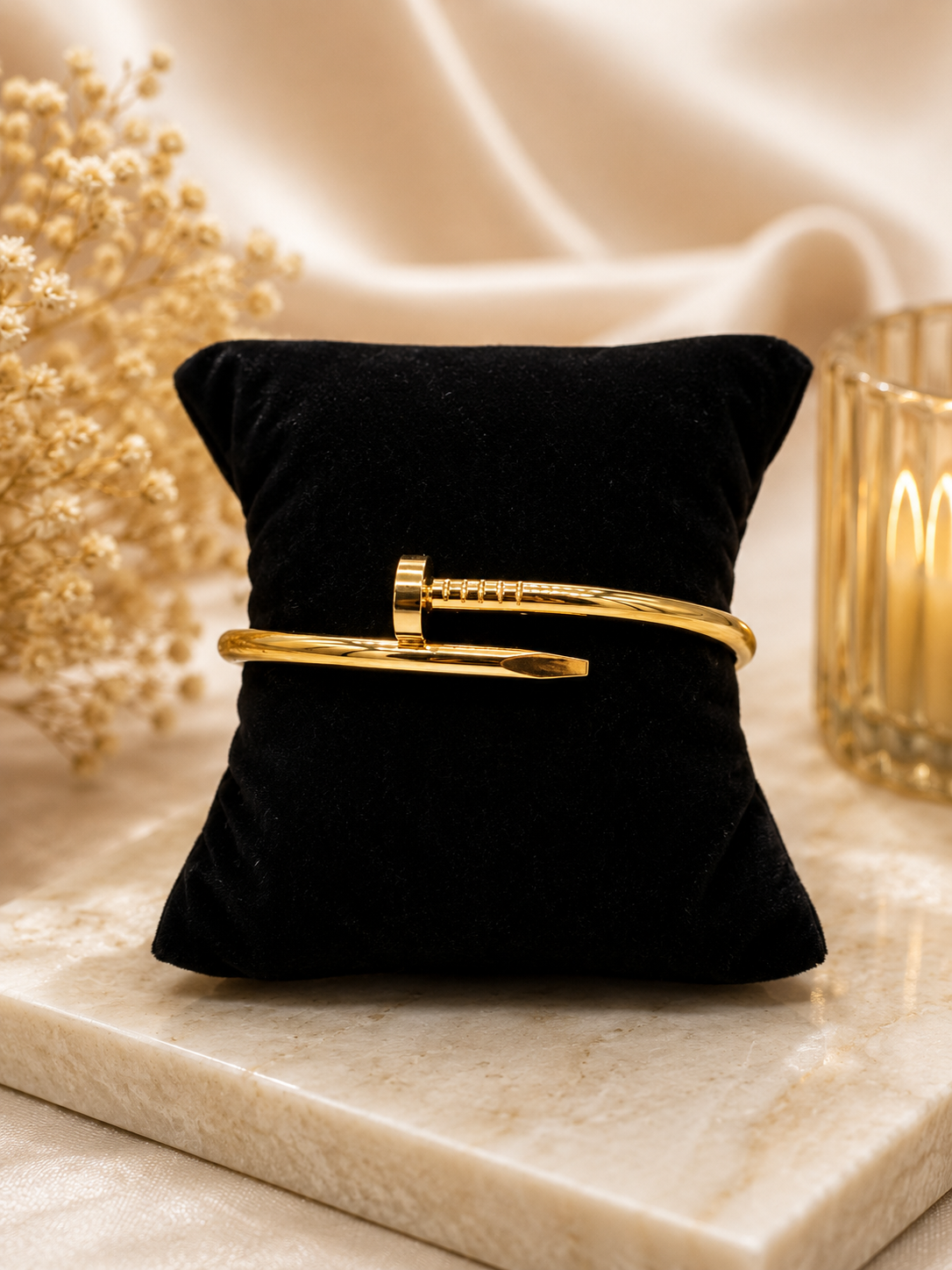 golden  nail bracelet