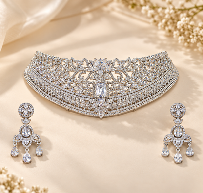 Royal Radiance American Diamond Choker Set