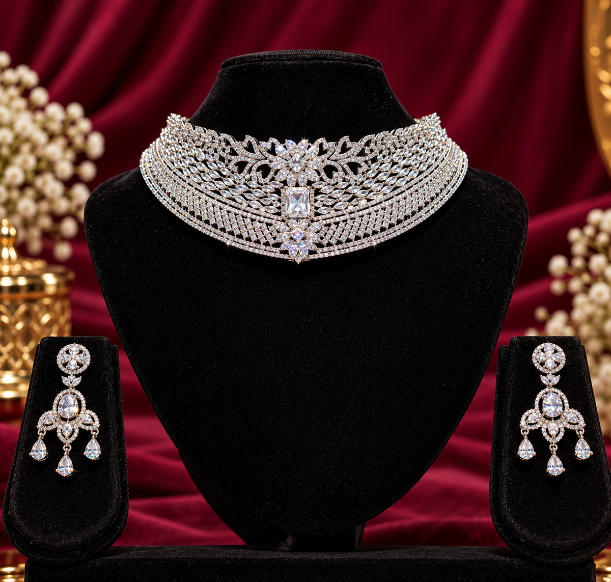 Royal Radiance American Diamond Choker Set