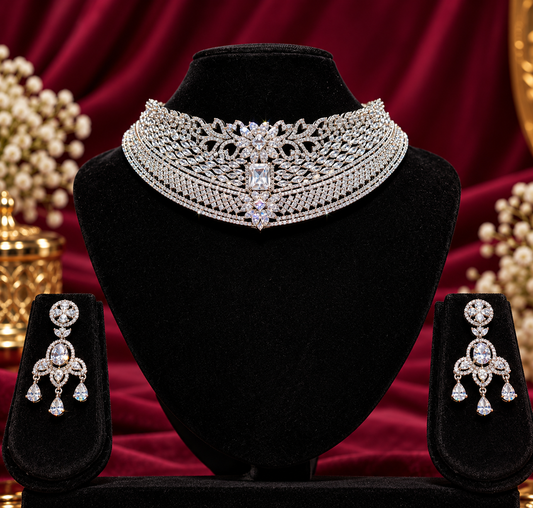 Royal Radiance American Diamond Choker Set