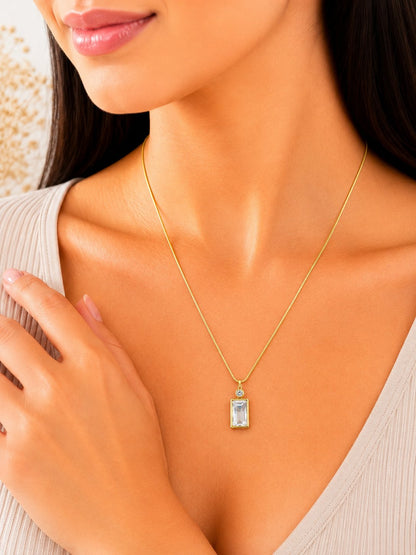 Rectangle Gold Necklace