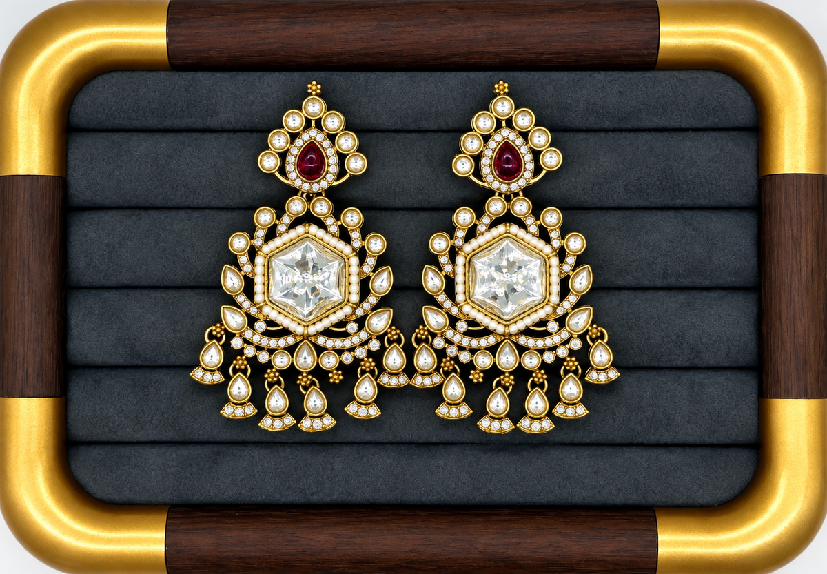 Ruby Kundan Bridal Necklace Set