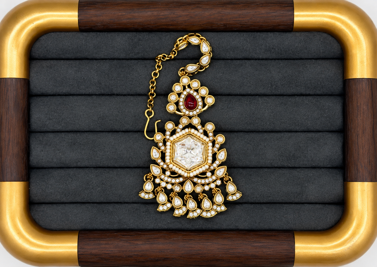 Ruby Kundan Bridal Necklace Set