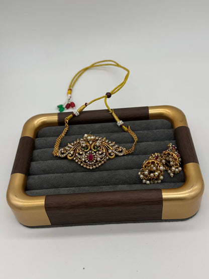 Royal Peacock Kundan Necklace Set