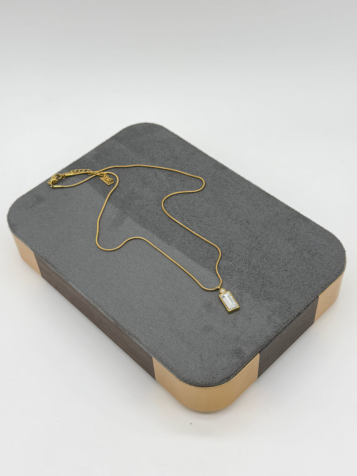 Rectangle Gold Necklace