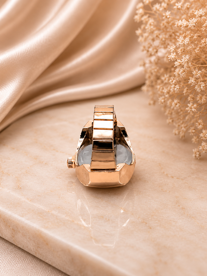 roseGold + Green Finger Watch