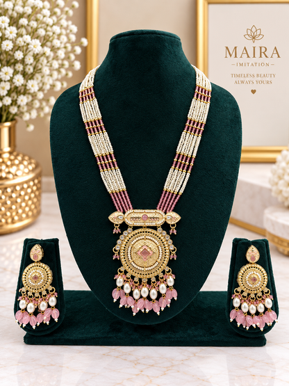 Gulabi Noor Necklace Set