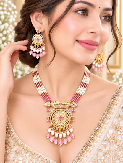 Gulabi Noor Necklace Set