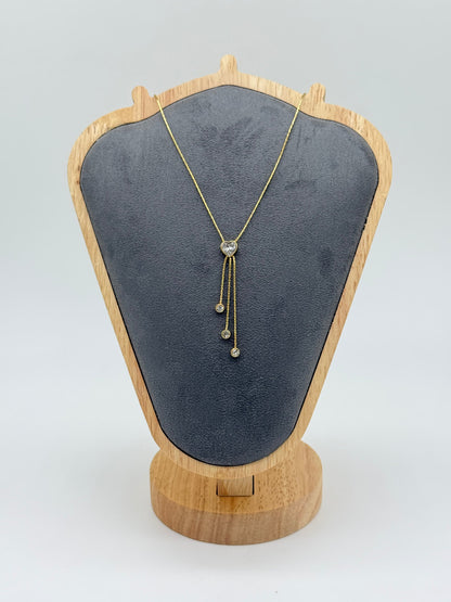 Heart Crystal Gold Necklace
