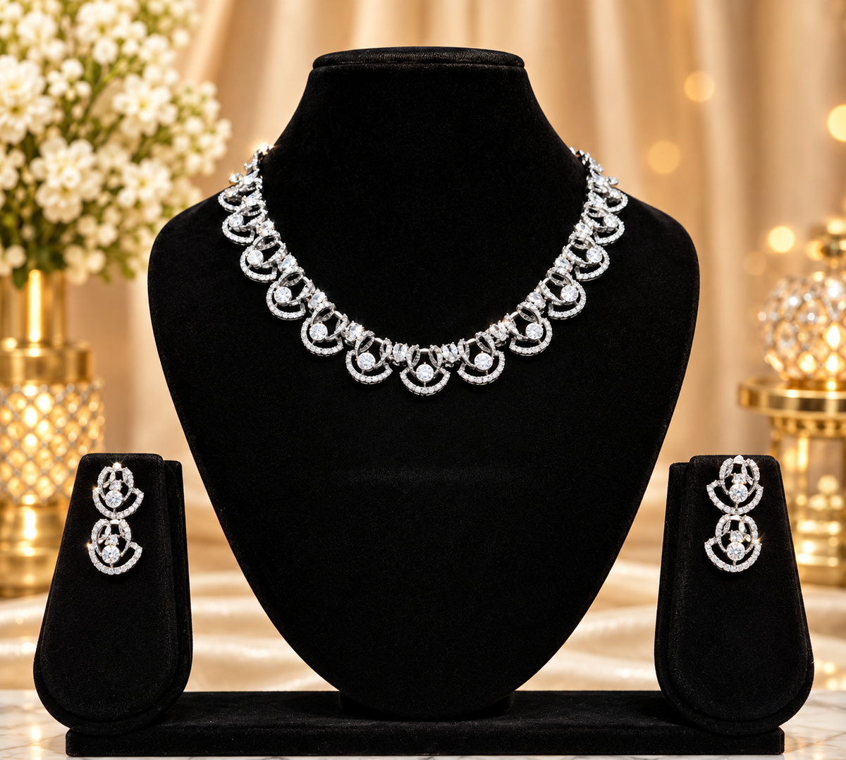 Valencia Heartglow AD Necklace Set