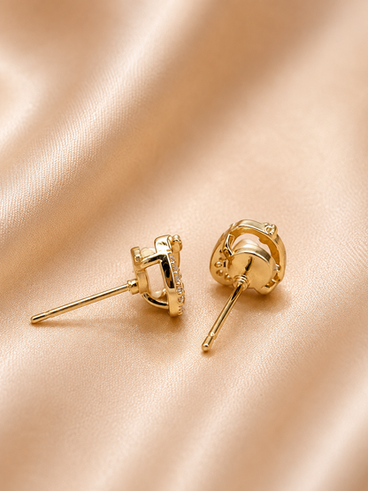 Crystal Heart Studs