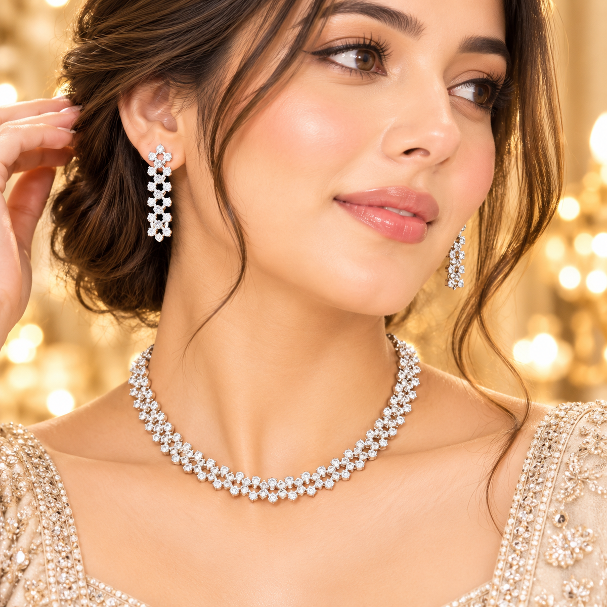Elara Double Line Diamond AD Set