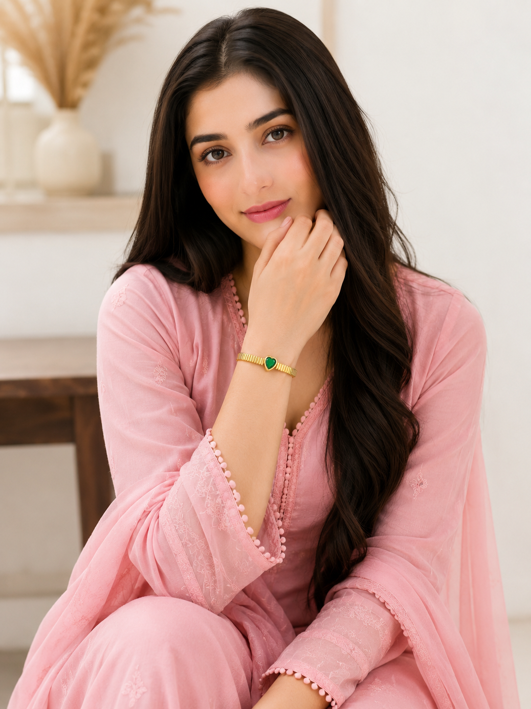 Emerald Heart Luxe Bracelet