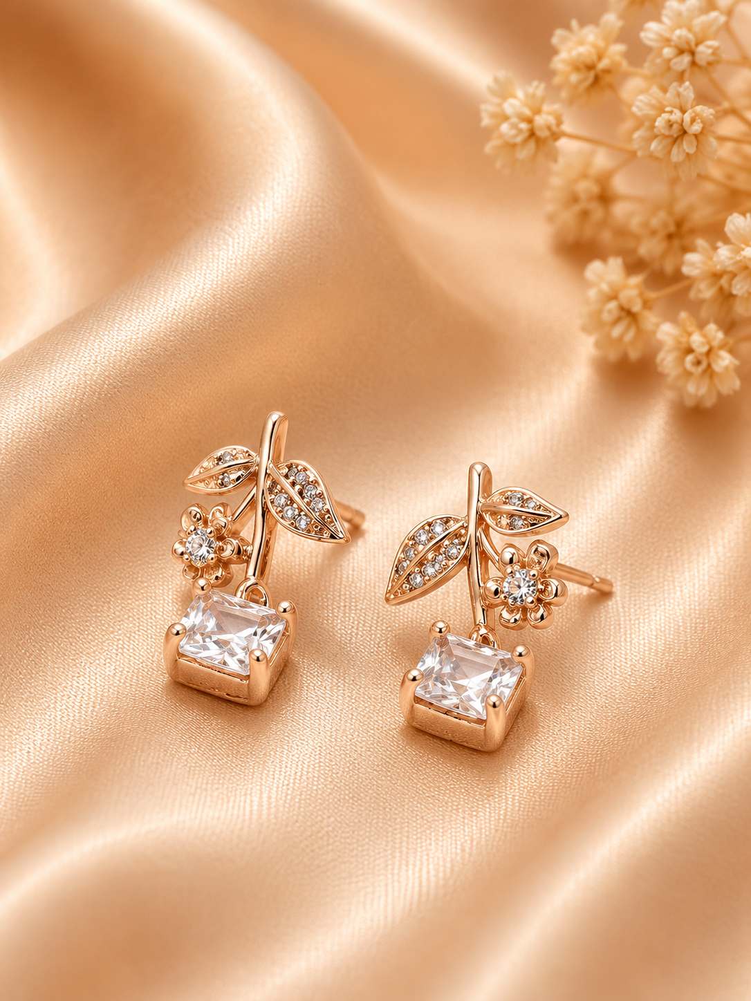 Crystal Bloom Drop Studs