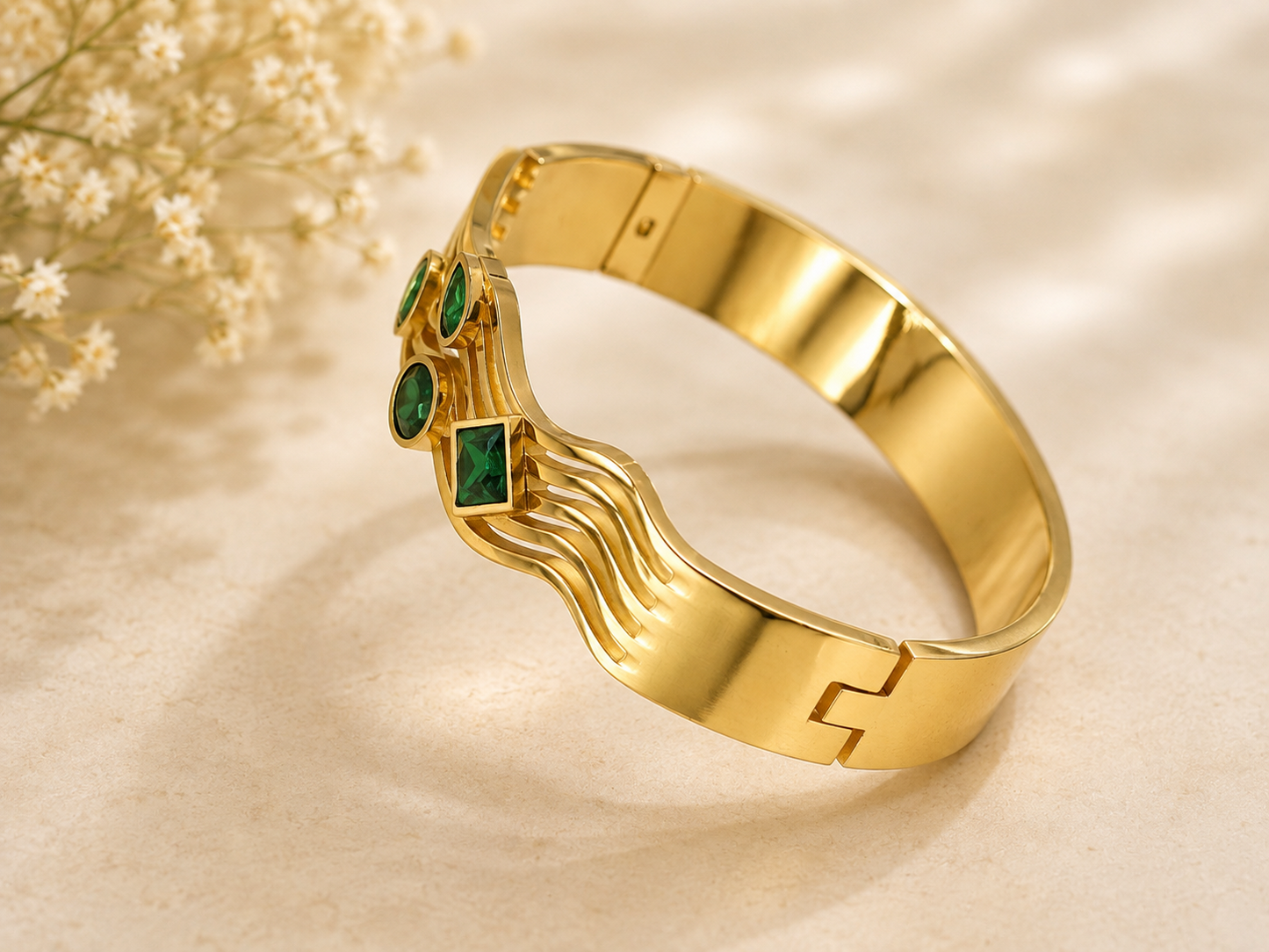 Emerald Cascade Luxe Kada