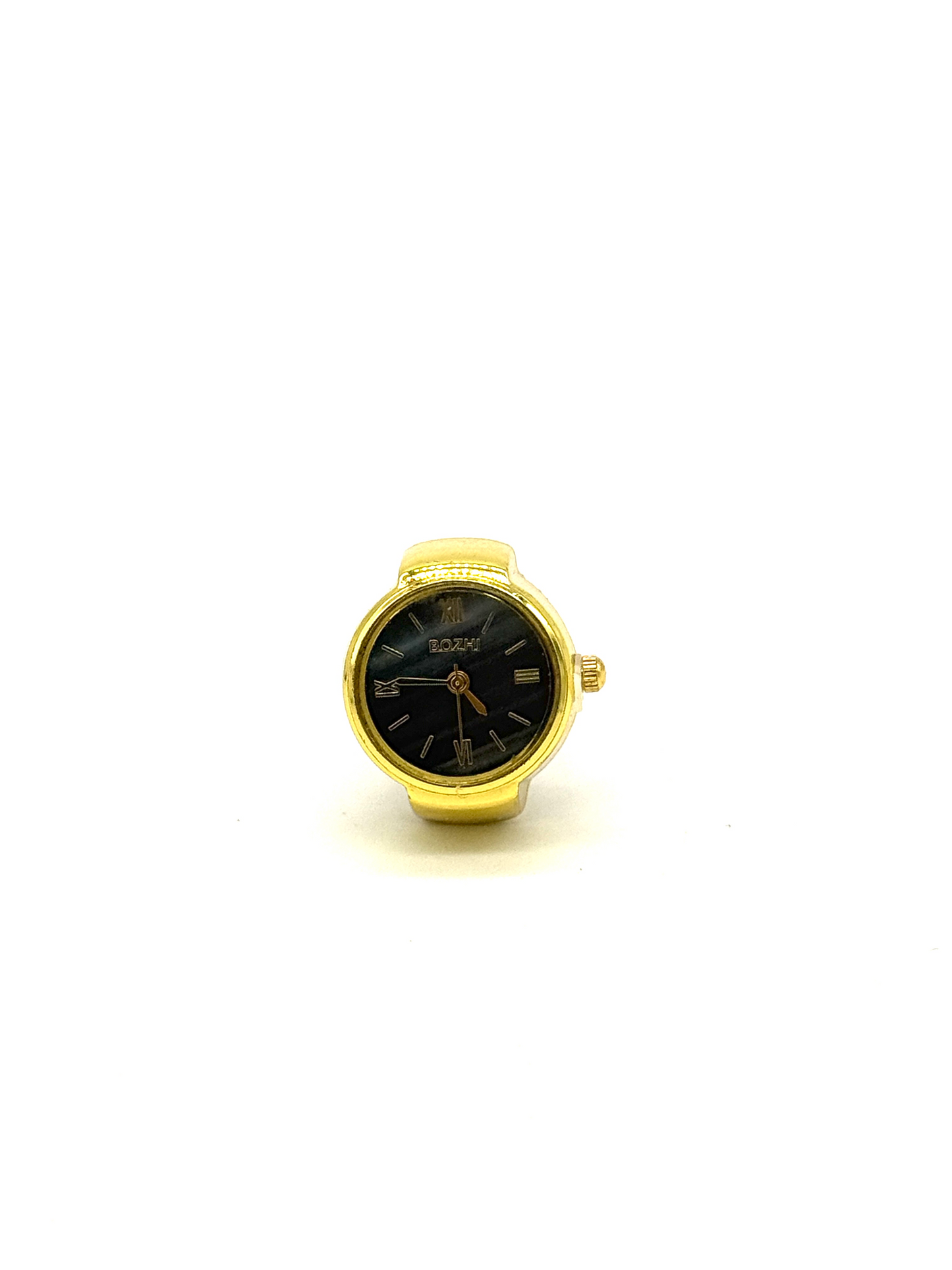 Black + Golden Finger Watch