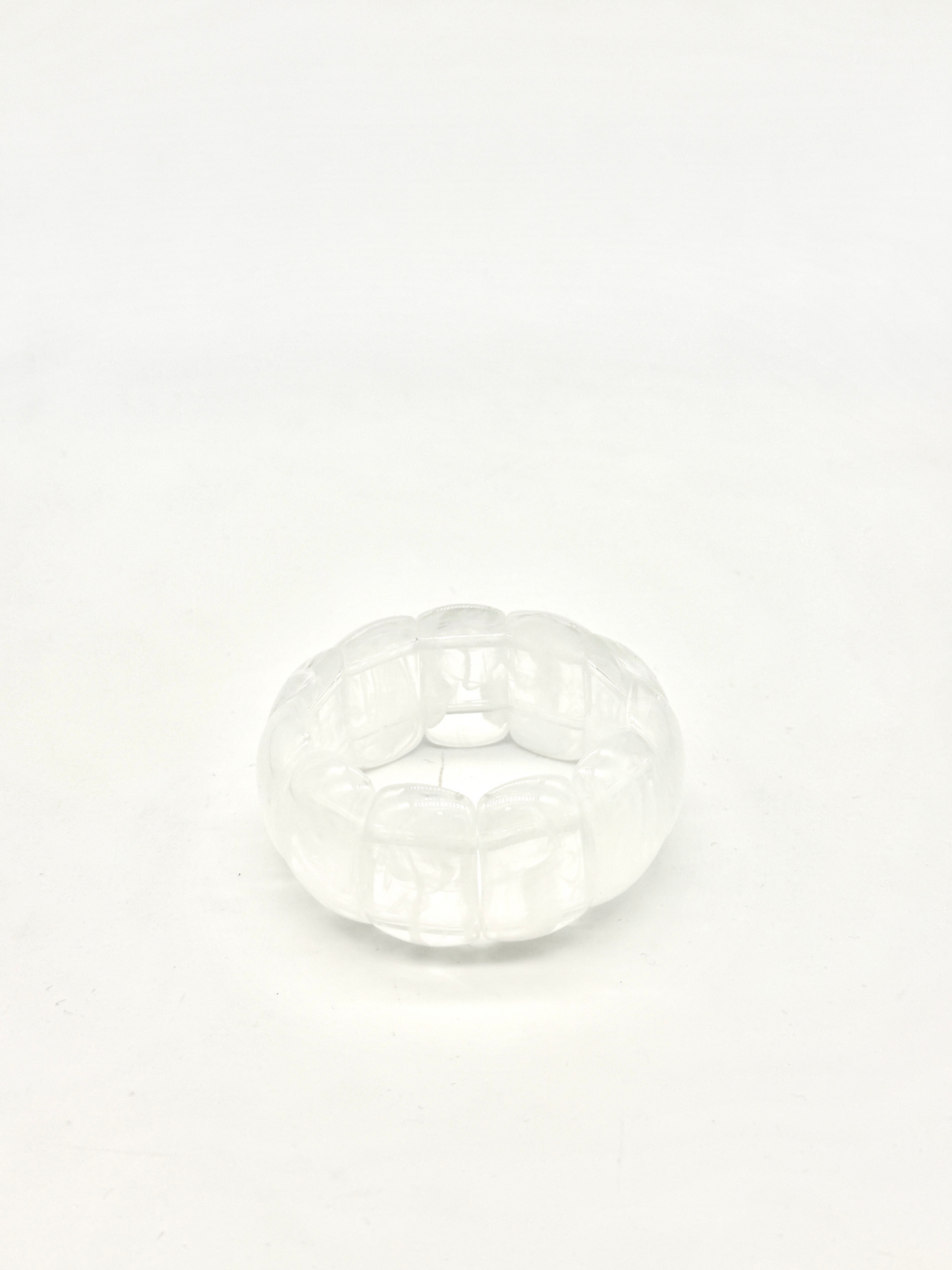 Clear Crystal Chunky Resin Stretch Bracelet