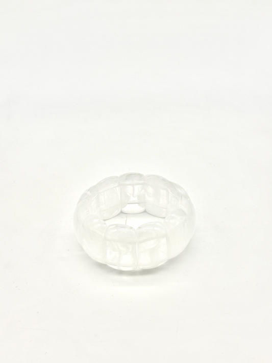 Clear Crystal Chunky Resin Stretch Bracelet
